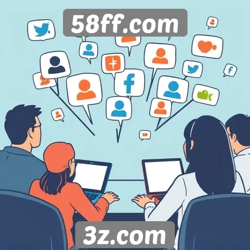 Recursos de interação social no site 58ff.com